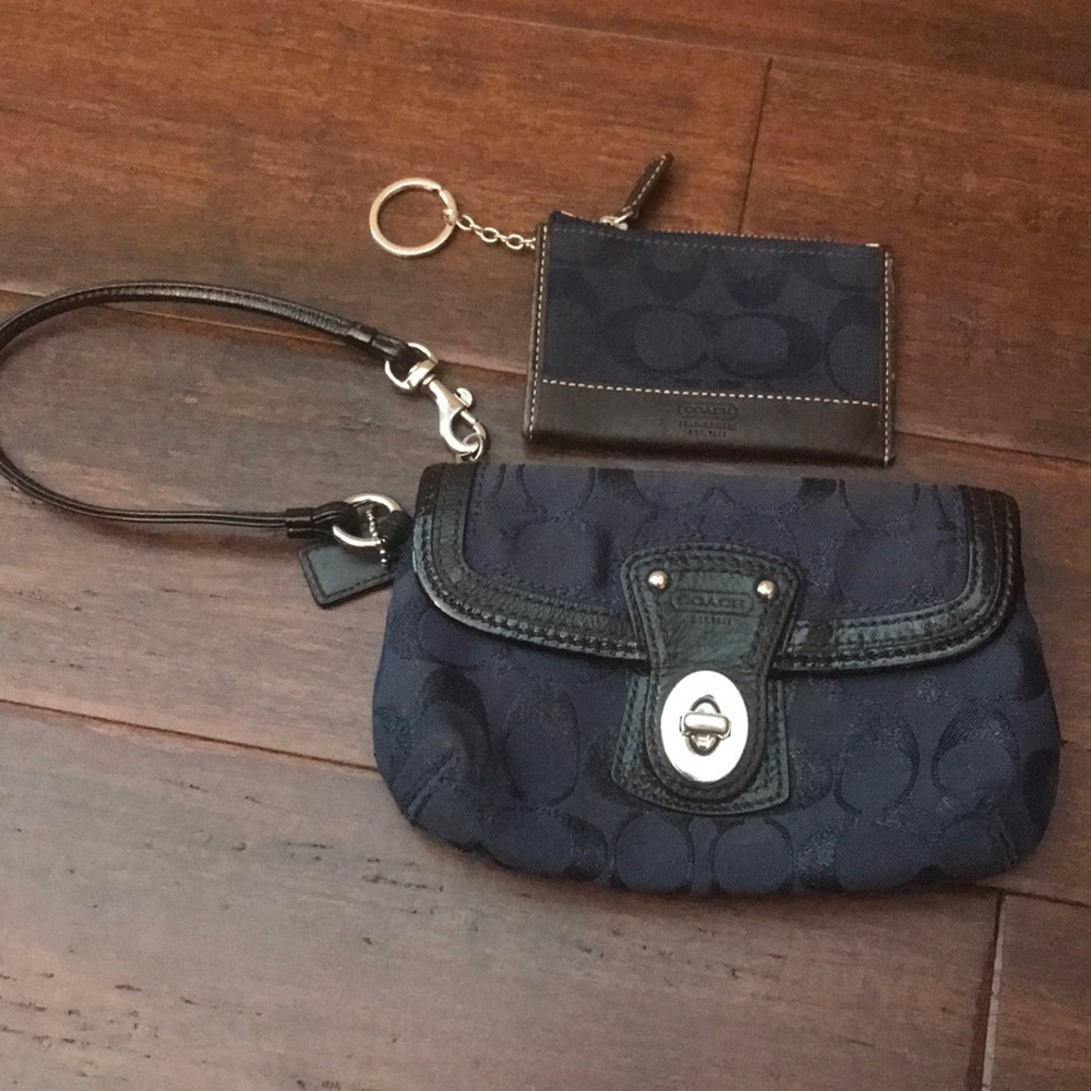 COACH Wristlet with keychain wallet